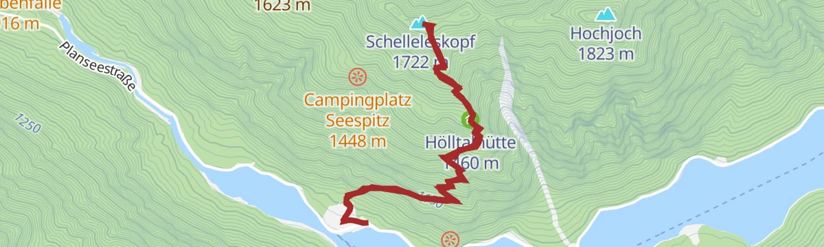 Route map: Gipfelwanderung Schelleleskopf (1.722m)